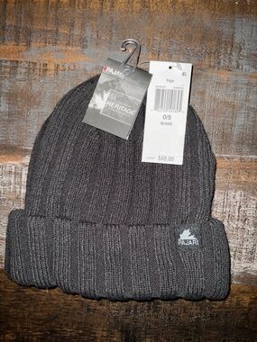 MEN’S PAJAR CABLE KNIT BEANIE IN CHARCOAL ONE SIZE NWT